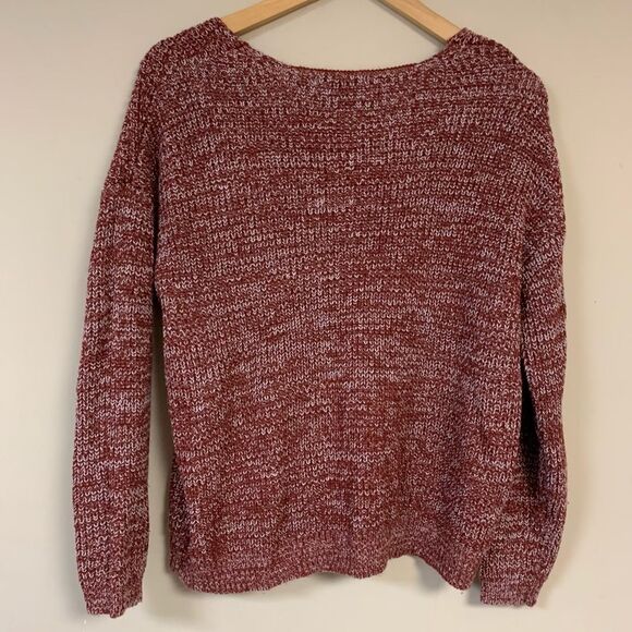 Forever 21 Sweater Womens Medium Oversized V Neck Marbled Soft Cozy Knit Slouchy - Picture 3 of 7